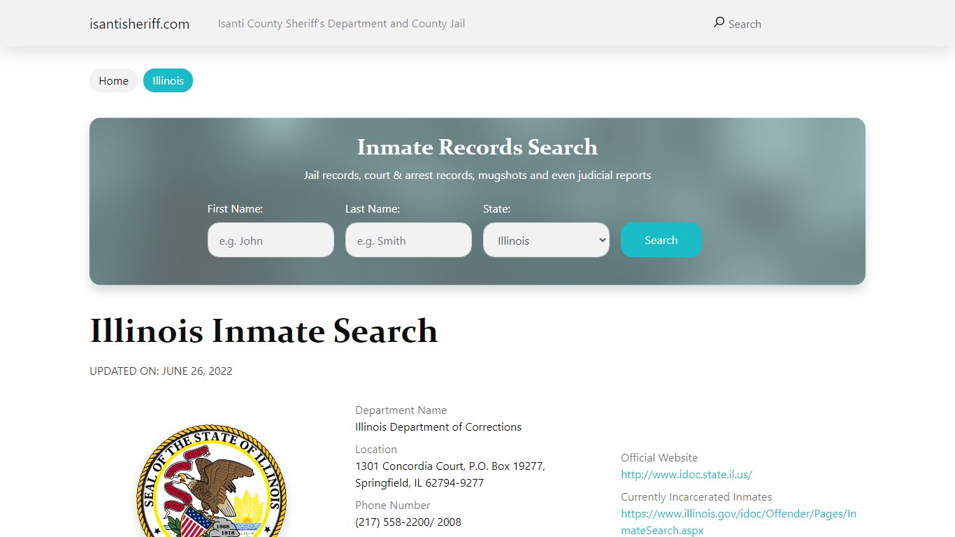 East Peoria Jail Inmate Search and Prison Information